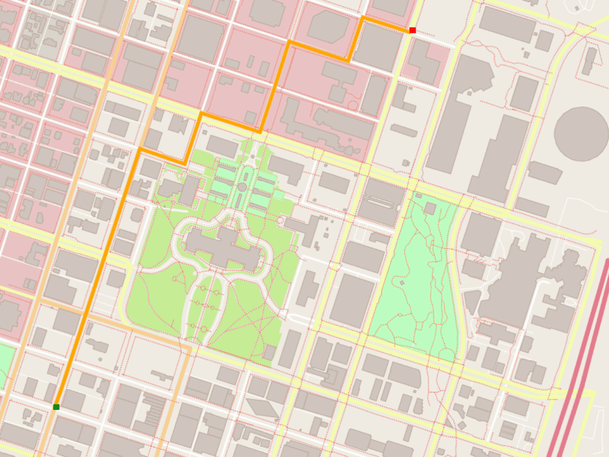 A-Star with OpenStreetMap data
